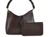 Authentic GUCCI Vintage Bamboo Shoulder Hand Bag Purse Leather Brown 4115J