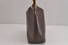 Authentic GUCCI Vintage Bamboo Shoulder Hand Bag Purse Leather Brown 4115J