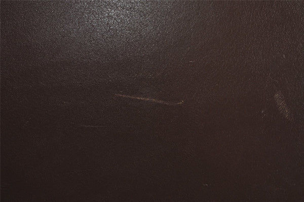 Authentic GUCCI Vintage Bamboo Shoulder Hand Bag Purse Leather Brown 4115J