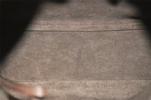 Authentic GUCCI Vintage Bamboo Shoulder Hand Bag Purse Leather Brown 4115J