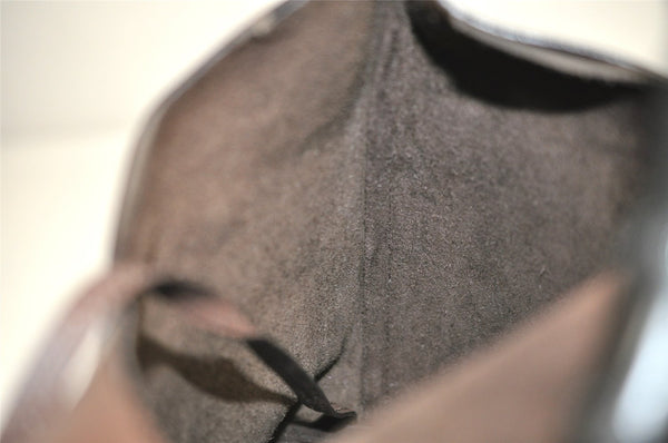 Authentic GUCCI Vintage Bamboo Shoulder Hand Bag Purse Leather Brown 4115J