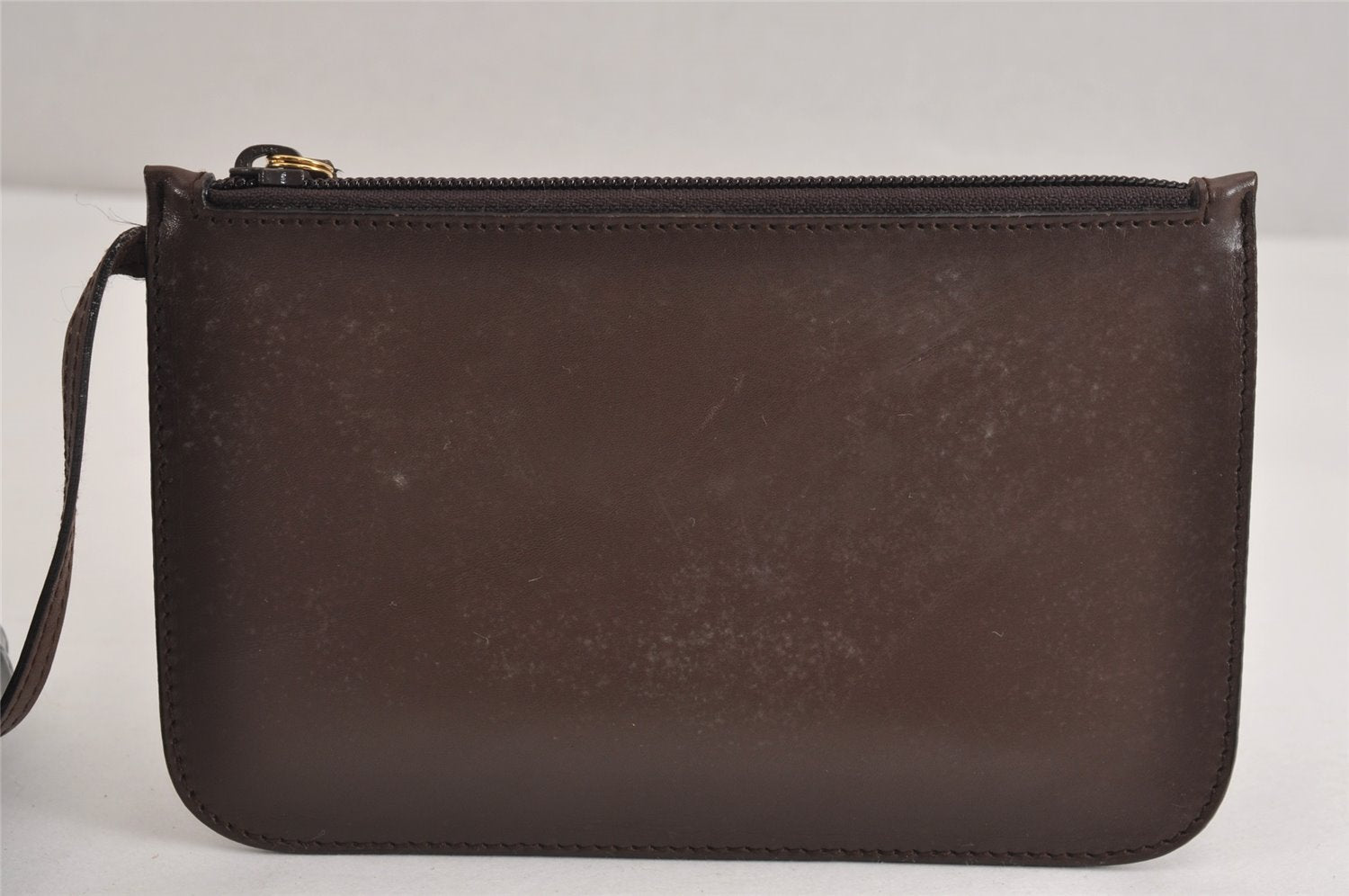 Authentic GUCCI Vintage Bamboo Shoulder Hand Bag Purse Leather Brown 4115J