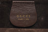 Authentic GUCCI Vintage Bamboo Shoulder Hand Bag Purse Leather Brown 4115J