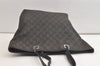 Authentic GUCCI Vintage Shoulder Tote Bag GG Canvas Leather 31243 Black 4115K