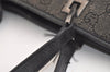 Authentic GUCCI Vintage Shoulder Tote Bag GG Canvas Leather 31243 Black 4115K