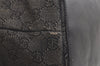 Authentic GUCCI Vintage Shoulder Tote Bag GG Canvas Leather 31243 Black 4115K