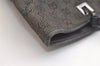Authentic GUCCI Vintage Shoulder Tote Bag GG Canvas Leather 31243 Black 4115K