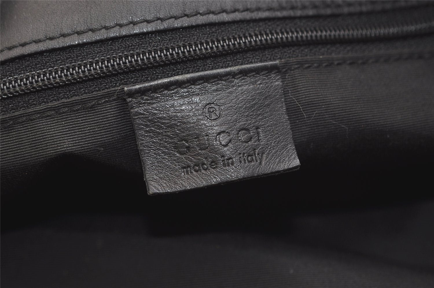 Authentic GUCCI Vintage Shoulder Tote Bag GG Canvas Leather 31243 Black 4115K