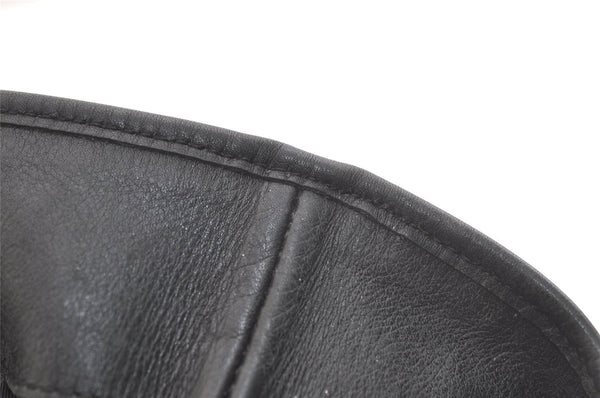 Authentic GUCCI Vintage Shoulder Tote Bag GG Canvas Leather 31243 Black 4115K