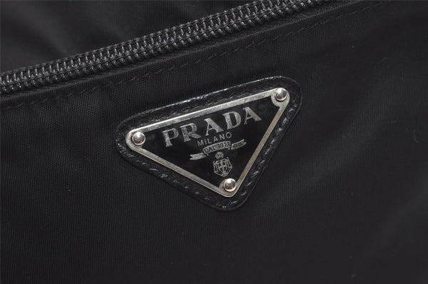 Authentic PRADA Nylon Tessuto Leather Shoulder Cross Body Bag Purse Black 4116K