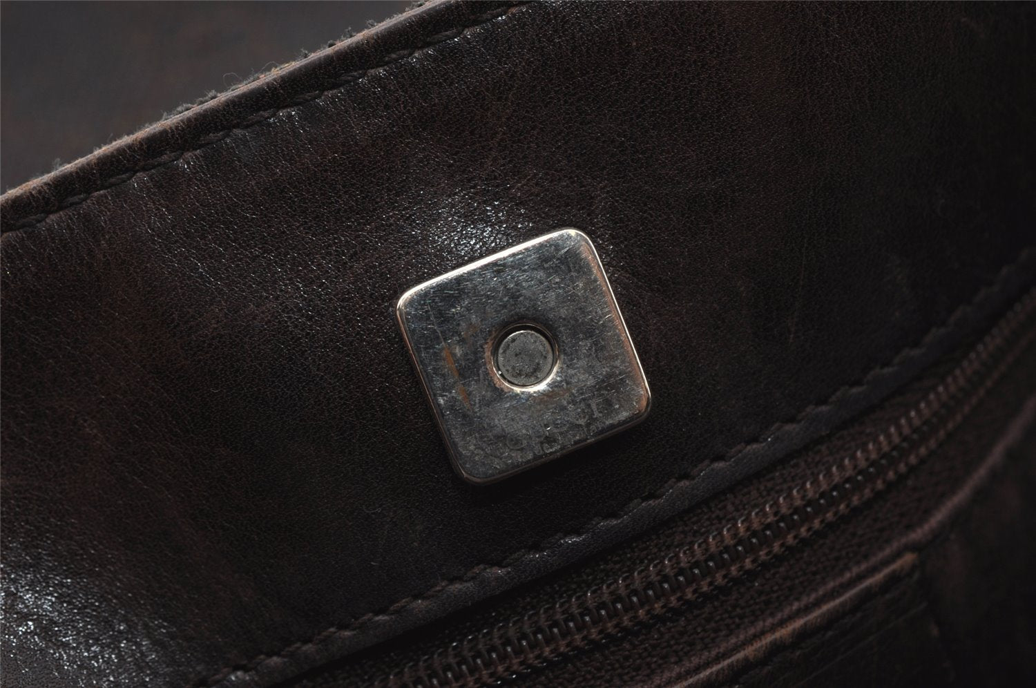 Authentic GUCCI Vintage Shoulder Tote Bag GG Canvas Leather 73983 Brown 4117I