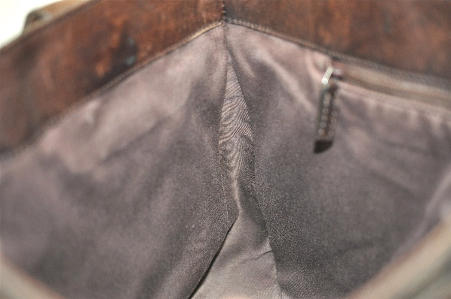 Authentic GUCCI Vintage Shoulder Tote Bag GG Canvas Leather 73983 Brown 4117I