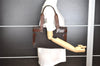 Authentic GUCCI Vintage Shoulder Tote Bag GG Canvas Leather 73983 Brown 4117I