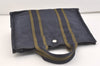 Authentic HERMES Vintage Fourre Tout PM Hand Tote Bag Canvas Navy 4117J