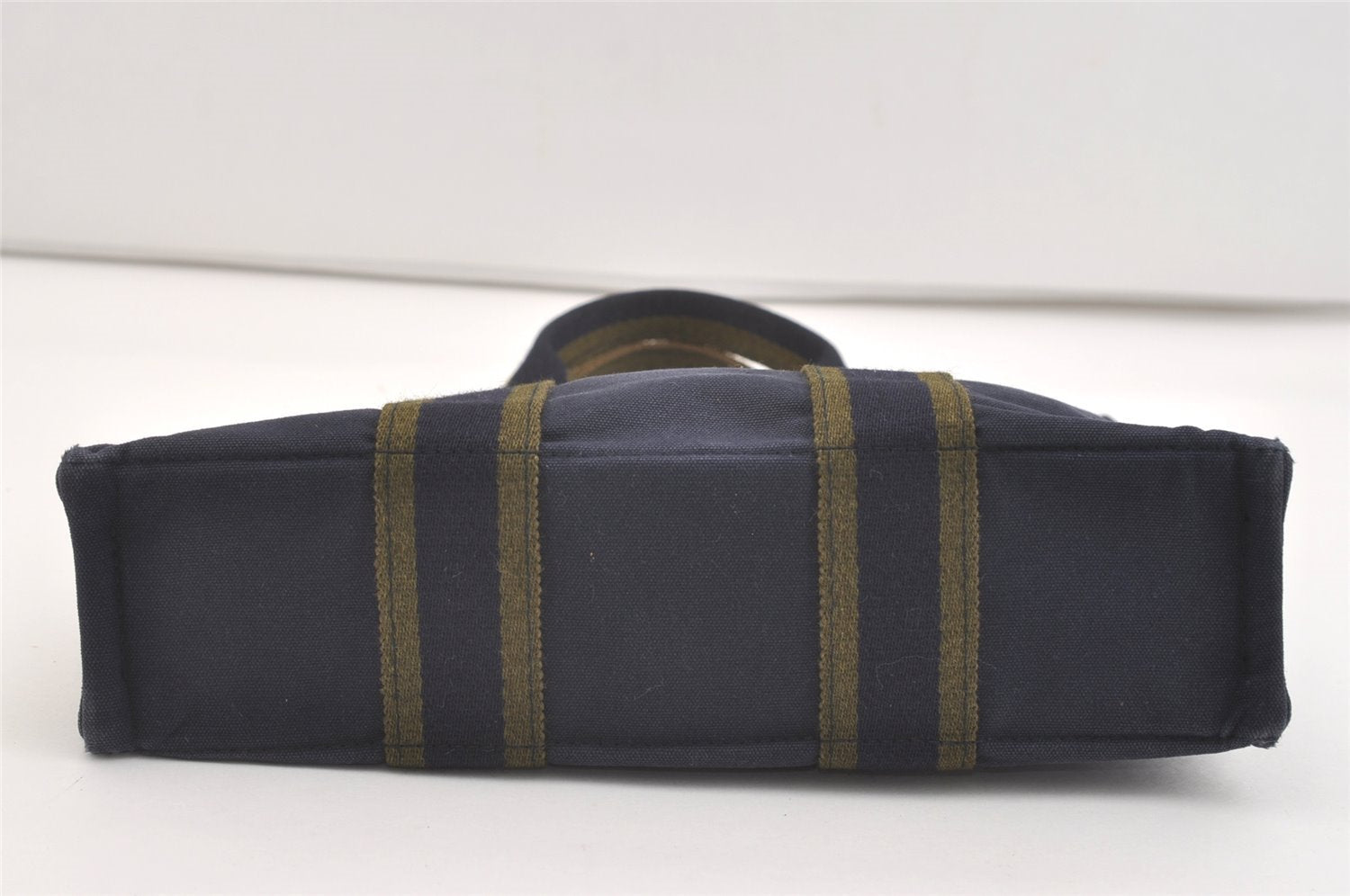 Authentic HERMES Vintage Fourre Tout PM Hand Tote Bag Canvas Navy 4117J