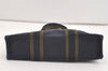 Authentic HERMES Vintage Fourre Tout PM Hand Tote Bag Canvas Navy 4117J