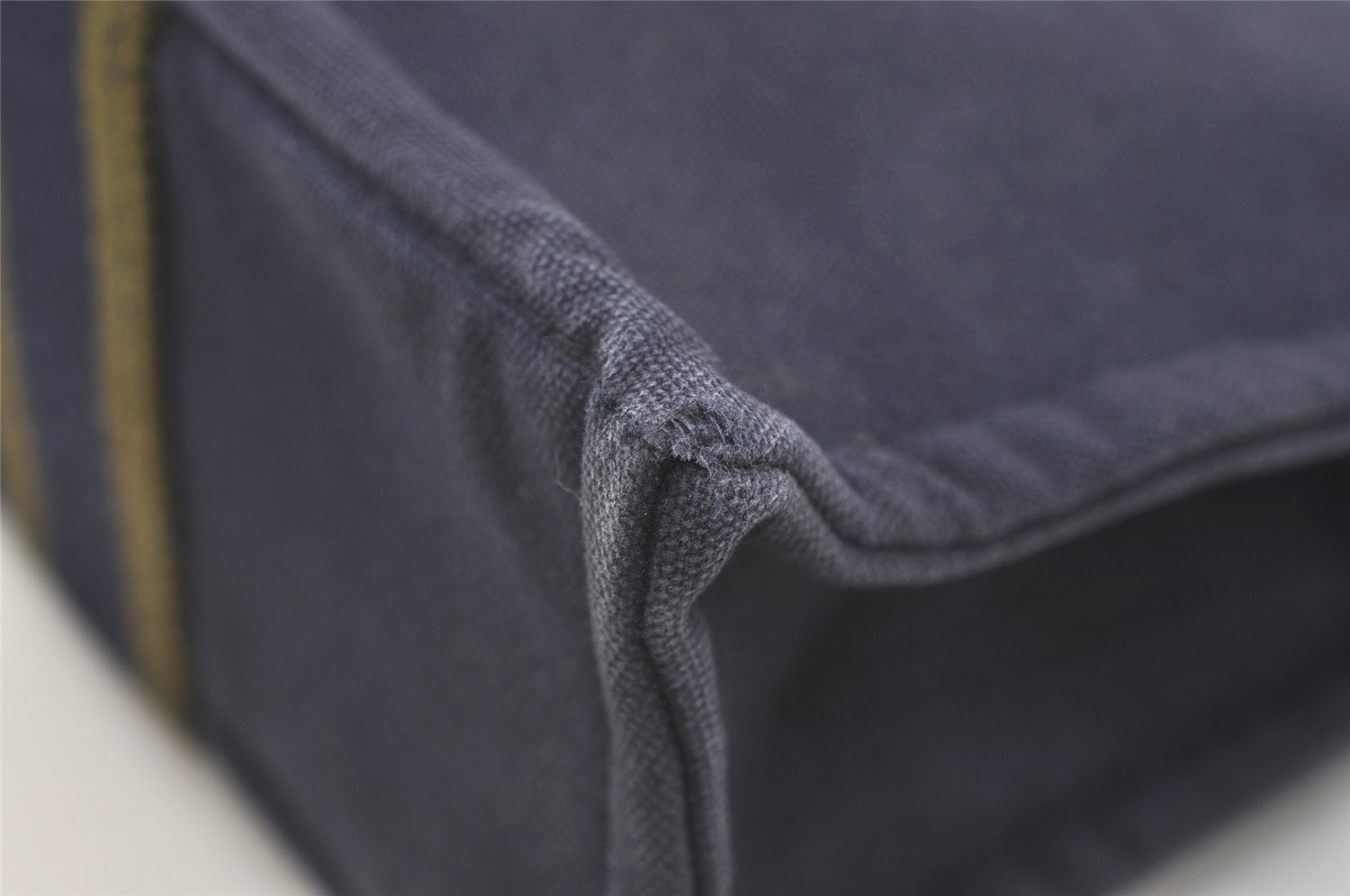 Authentic HERMES Vintage Fourre Tout PM Hand Tote Bag Canvas Navy 4117J