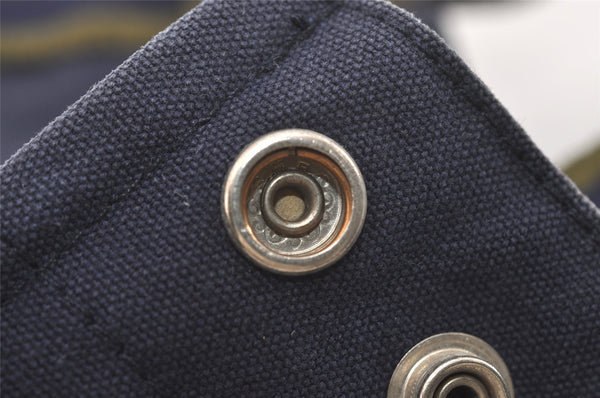 Authentic HERMES Vintage Fourre Tout PM Hand Tote Bag Canvas Navy 4117J