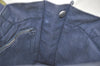 Authentic HERMES Vintage Fourre Tout PM Hand Tote Bag Canvas Navy 4117J