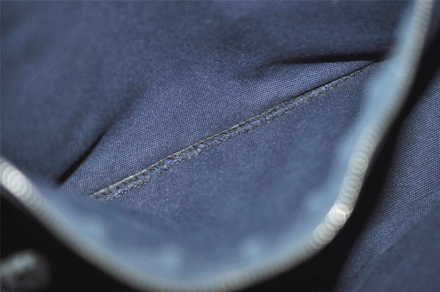 Authentic HERMES Vintage Fourre Tout PM Hand Tote Bag Canvas Navy 4117J