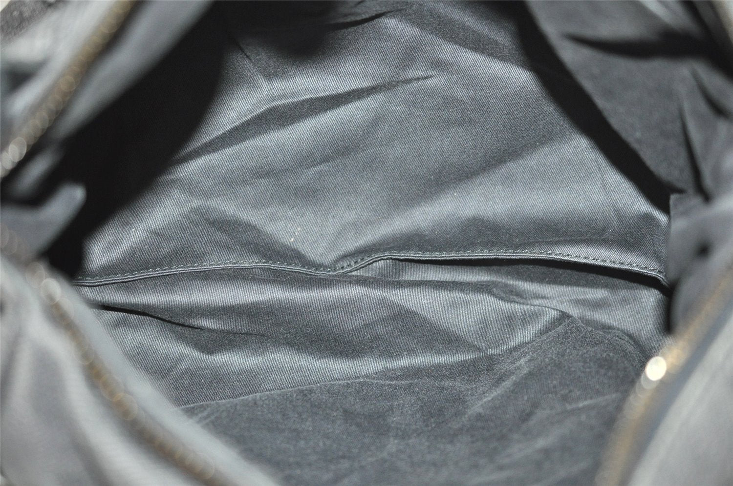 Authentic GUCCI Vintage Shoulder Tote Bag GG Canvas Leather 101292 Black 4118I