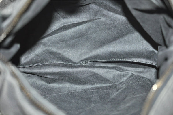 Authentic GUCCI Vintage Shoulder Tote Bag GG Canvas Leather 101292 Black 4118I