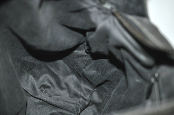 Authentic GUCCI Vintage Shoulder Tote Bag GG Canvas Leather 101292 Black 4118I