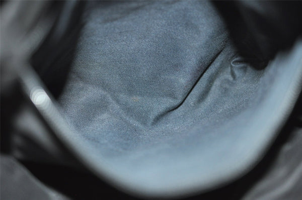 Authentic GUCCI Vintage Shoulder Tote Bag GG Canvas Leather 101292 Black 4118I