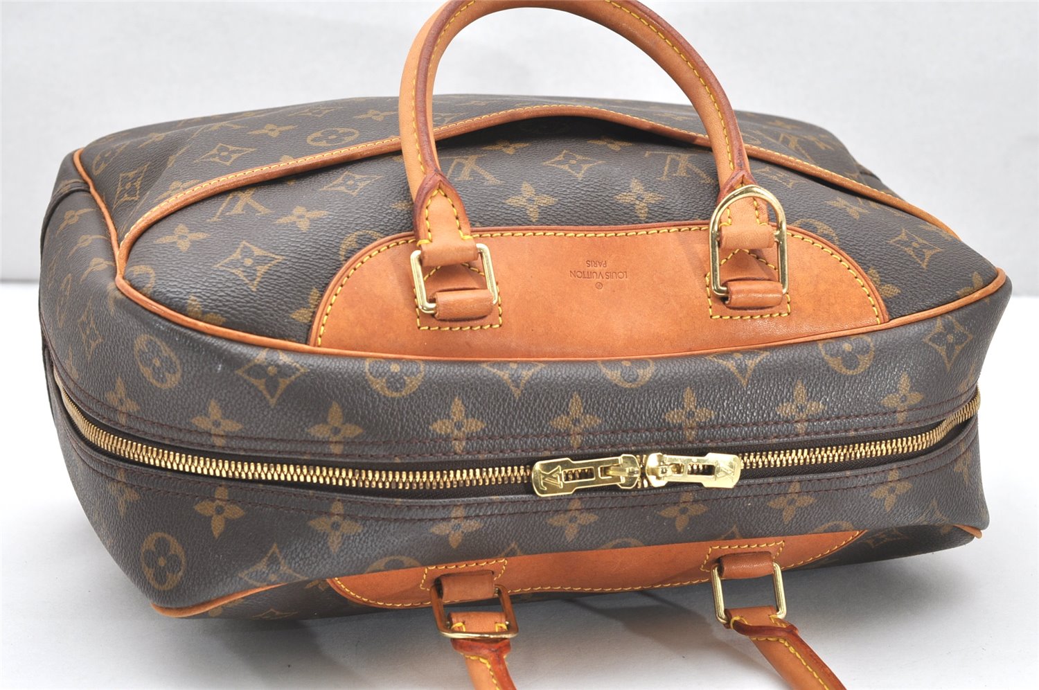Authentic Louis Vuitton Monogram Deauville Hand Bag M47270 LV 4118K