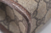 Authentic GUCCI Vintage Clutch Hand Bag Purse GG PVC Leather Brown Junk 4119K