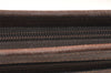 Authentic GUCCI Vintage Clutch Hand Bag Purse GG PVC Leather Brown Junk 4119K