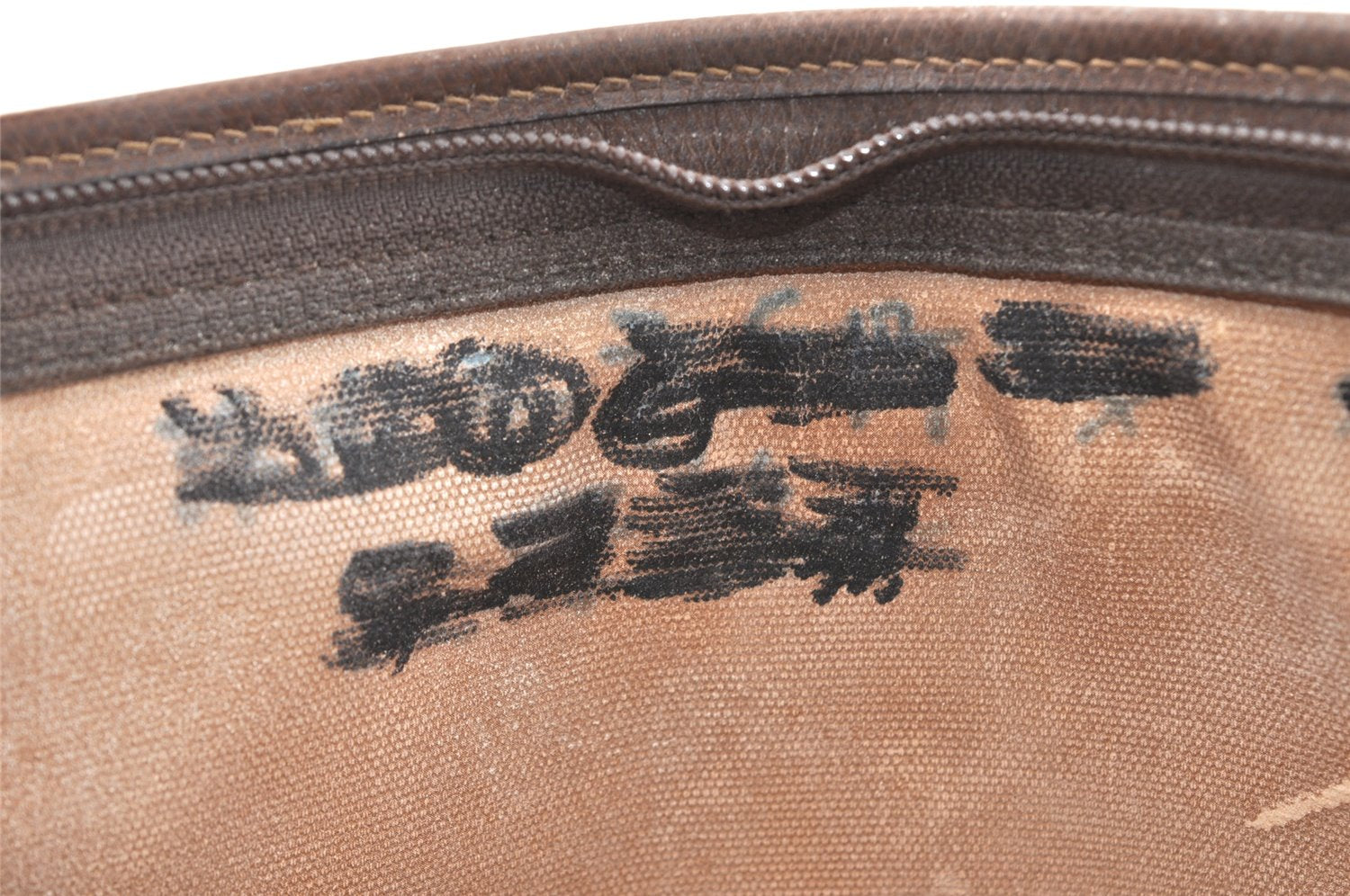 Authentic GUCCI Vintage Clutch Hand Bag Purse GG PVC Leather Brown Junk 4119K