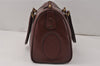 Authentic Cartier Must de Cartier Hand Boston Bag Leather Bordeaux Red 4120K