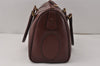 Authentic Cartier Must de Cartier Hand Boston Bag Leather Bordeaux Red 4120K