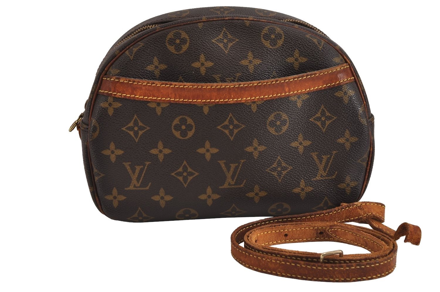 Authentic Louis Vuitton Monogram Blois Shoulder Cross Body Bag M51221 Junk 4123J