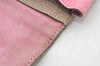 Authentic HERMES Dogon GM Leather Long Wallet Purse Gray Pink 4124K