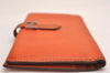 Authentic HERMES Bearn Classic Vintage Leather Long Wallet Purse Orange 4125J