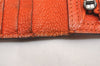 Authentic HERMES Bearn Classic Vintage Leather Long Wallet Purse Orange 4125J