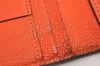 Authentic HERMES Bearn Classic Vintage Leather Long Wallet Purse Orange 4125J