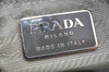 Authentic PRADA Sports Polyester Enamel Shoulder Hand Bag Silver Yellow 4125K