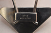 Authentic PRADA Vintage Logo Key Ring Charm M713 Silver Plating Box 4127J