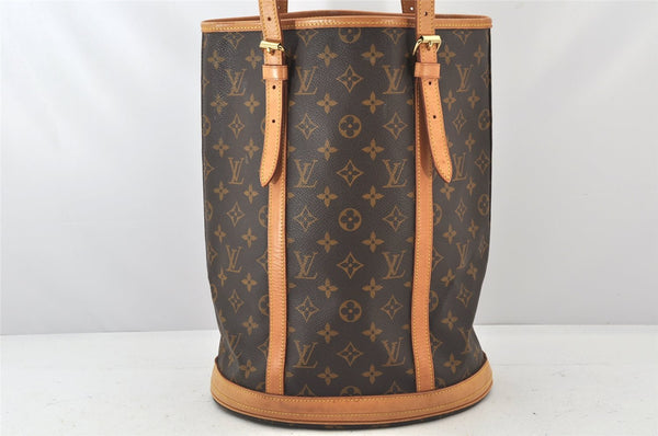 Authentic Louis Vuitton Monogram Bucket GM Shoulder Tote Bag M42236 Junk 4127K