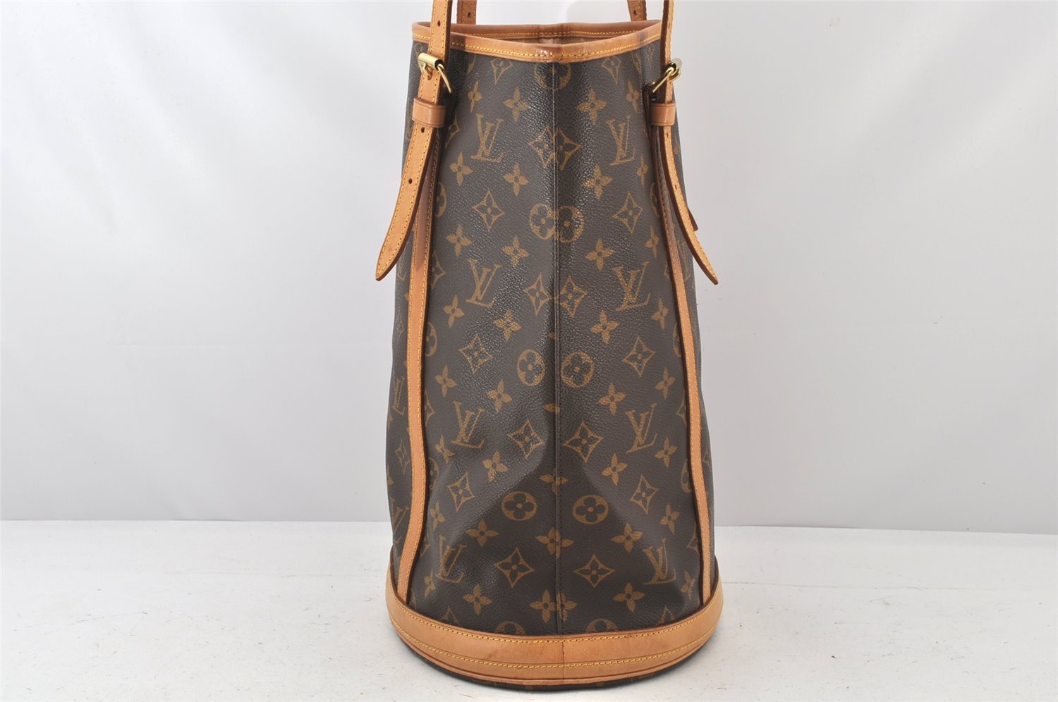 Authentic Louis Vuitton Monogram Bucket GM Shoulder Tote Bag M42236 Junk 4127K