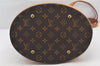 Authentic Louis Vuitton Monogram Bucket GM Shoulder Tote Bag M42236 Junk 4127K