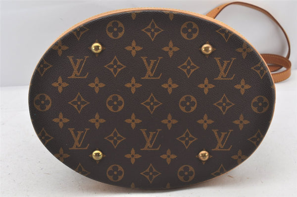 Authentic Louis Vuitton Monogram Bucket GM Shoulder Tote Bag M42236 Junk 4127K