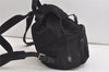 Authentic PRADA Vintage Nylon Tessuto Leather Drawstring Backpack Black 4128K