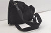 Authentic PRADA Vintage Nylon Tessuto Leather Drawstring Backpack Black 4128K