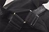 Authentic PRADA Vintage Nylon Tessuto Leather Drawstring Backpack Black 4128K