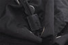 Authentic PRADA Vintage Nylon Tessuto Leather Drawstring Backpack Black 4128K