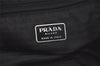 Authentic PRADA Vintage Nylon Tessuto Leather Drawstring Backpack Black 4128K